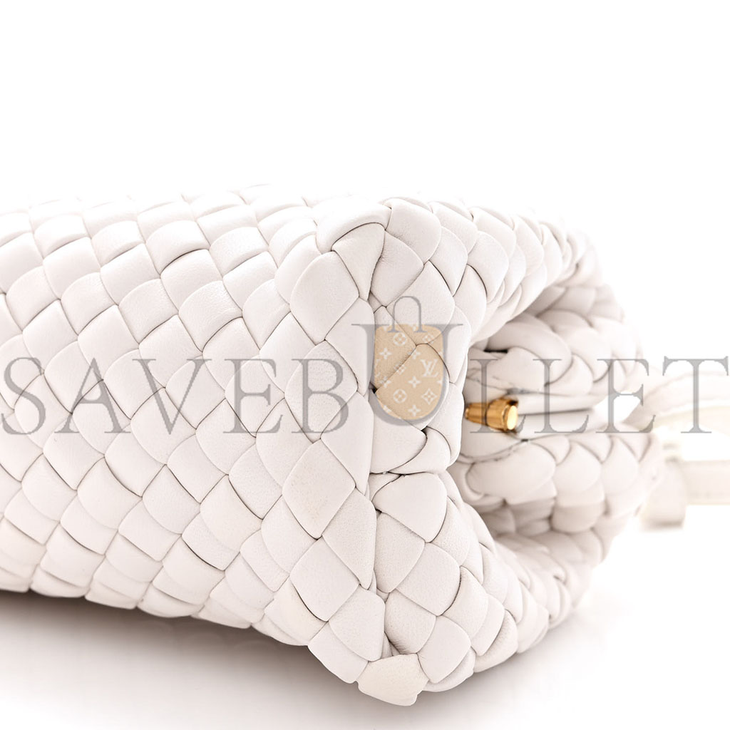 bo*te*ga Ve*ne*ta nappa intrecciato mini top handle shoulder bag chalk (22*17*9cm)